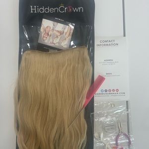 Hidden Crown 16” Halo Style 100% human hair double drawn extensions color #22